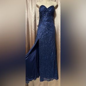 Sequin Dress with Leg Slit